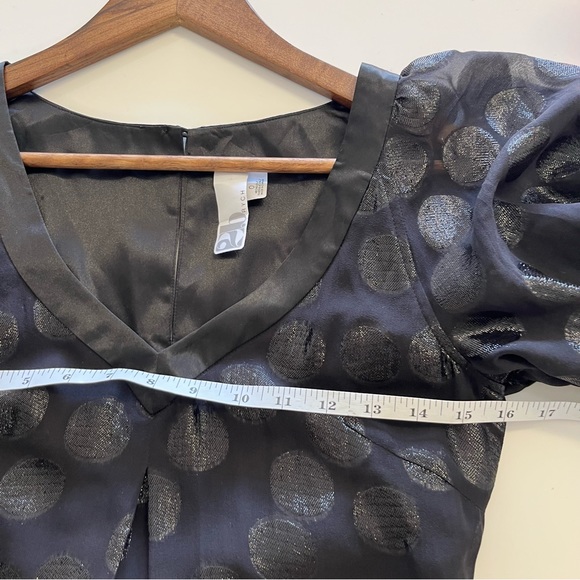 2B Rych Polka Dot Flutter Sleeve Elegant Silk Mini Dress Flirty Lightweight Sz 0 - Picture 9 of 9